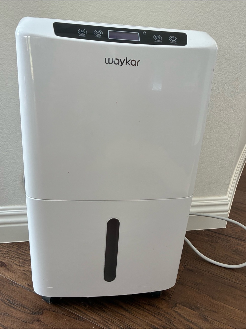 Waykar 34 Pints Home Dehumidifier Top Air Inlet Outlet White Plug In Portable